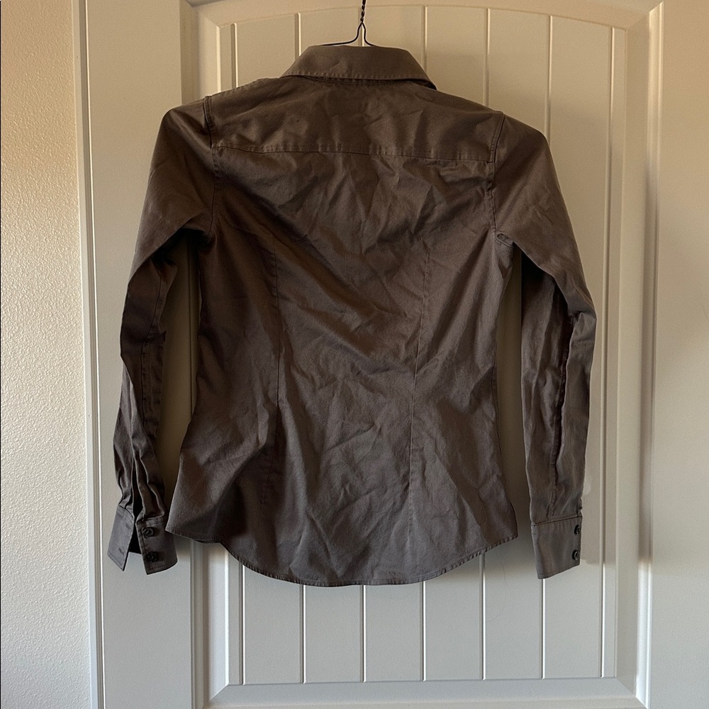 Banana Republic Dark Gray Collared Shirt - Picture 3 of 3